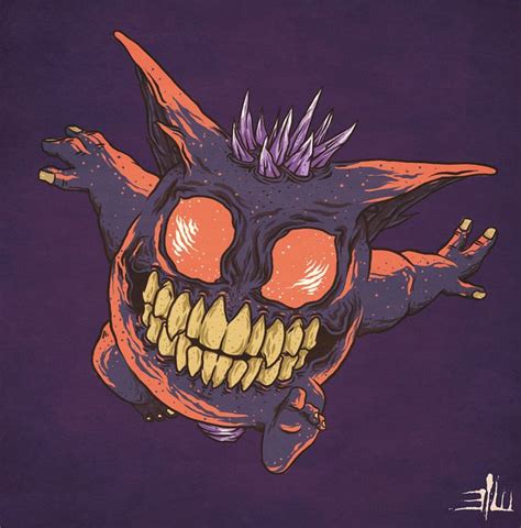 Gengar Pokemon Fan Art Creepy Pokemon Pokemon