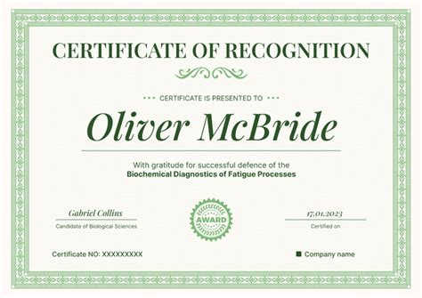 Customizable Green Certificate Templates Edit For Free Certifier