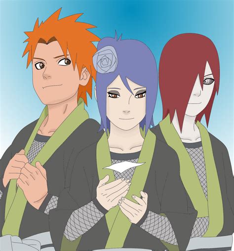 Nagato,Yahiko and Konan by Isemi on DeviantArt