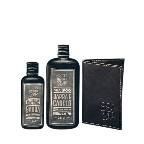 Kit Shampoo Qod Black Loção Pós Barba Carteira Preto Zattini