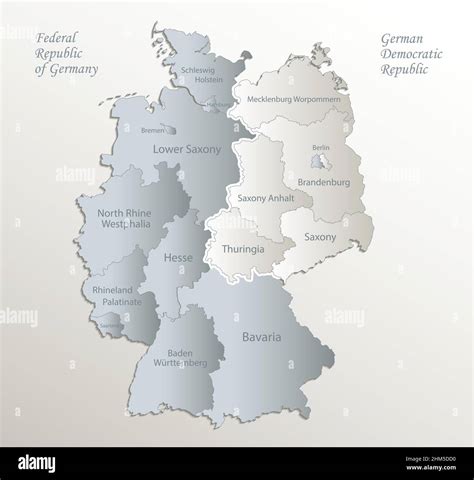 Deutschland Karte Aufgeteilt Auf West Und Ost Karte Administrative