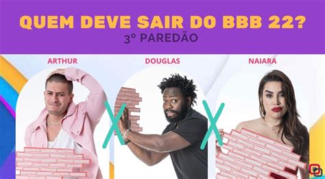 Paredão Votação Enquete Bbb 22 Gshow Arthur Douglas Ou Naiara Quem