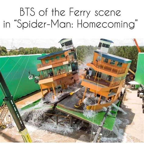 Homecoming ferry scene BTS : r/marvelstudios