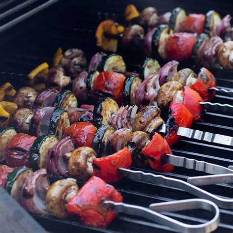 Grilled Vegetable Skewers With A Balsamic Glaze The Black Peppercorn