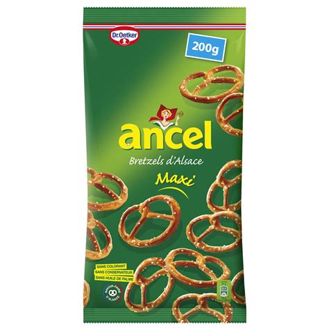 Biscuits apéritifs Bretzels Maxi ANCEL le paquet de 200 g à Prix