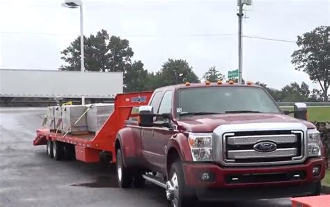 2015 Ford F 450 Vs 2014 Ram 3500 Hd With 24000 Lbs Of Load Video The Fast Lane Truck