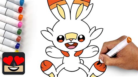 How To Draw Scorbunny Pokemon YouTube