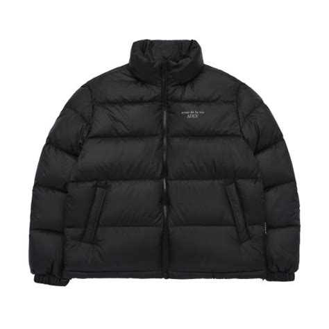 MUSINSA公式 acmé de la vie BASIC LOGO OVERSIZE DUCK DOWN JACKET BLACK