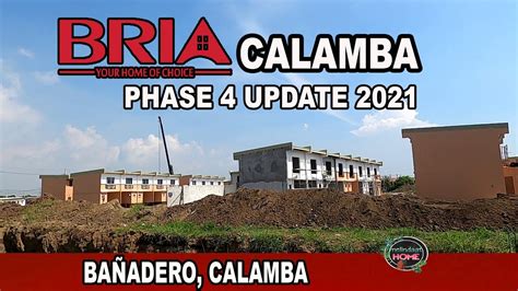 Phase 4 update Bria Calamba Bañadero house and lot in Calamba YouTube