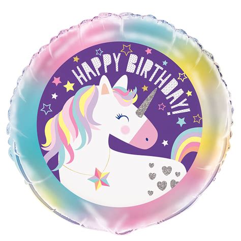 Foil Unicorn Birthday Balloon