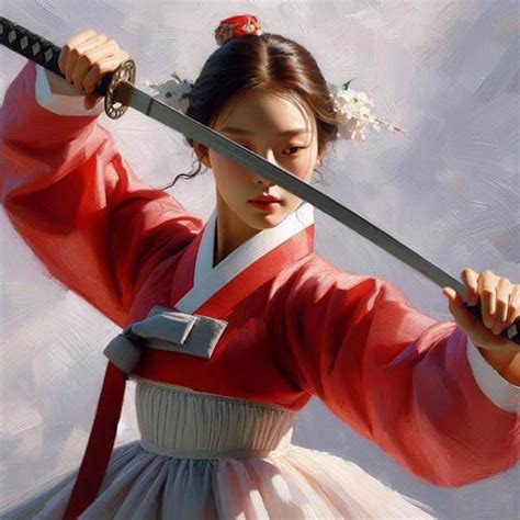 Kisaeng Sword Dance Digital Artwork – HistoryMaps Shop