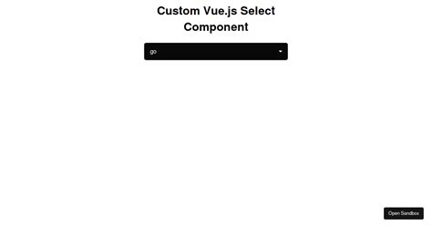 Custom Vuejs Select Component Codesandbox