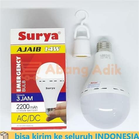 Jual Lampu Led Emergency Surya Ajaib W Watt Watt Bohlam Shopee