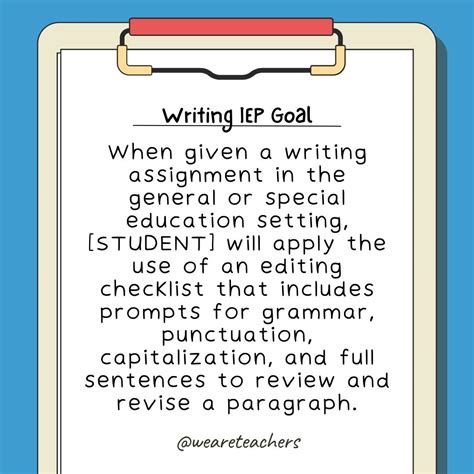 Free Iep Goal Bank With 110 Goals And Printable Tracking Sheets Example