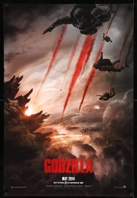 Godzilla 2014 Original One Sheet Movie Poster 27 X 40 Original