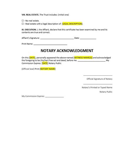 Affidavit Of Successor Trustee Form Affidavit Of Successor Form Template Editable Affidavit