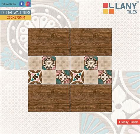 Multicolor Ceramic 250x375mm Glossy Wall Tiles Thickness 5 10 Mm At