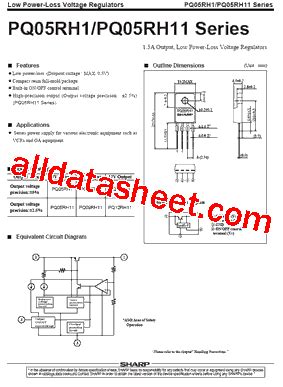 PQ05RH1 Datasheet PDF Sharp Corporation