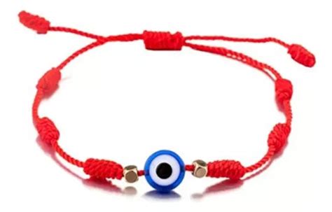 Pulsera Hilo Rojo Ojo Turco Mal De Ojo Nudos Protección Meses sin interés