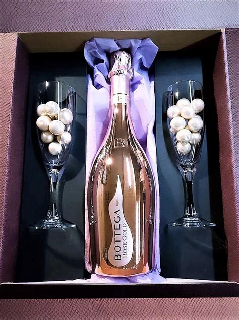 Bottega – Rose Gold Prosecco Two Glass Flute Gift Box Online Shop Ireland