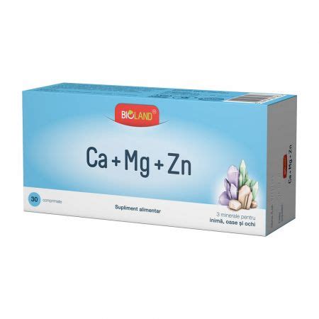 Ca Mg Zn Bioland 30 Comprimate Biofarm Farmacia Tei Online