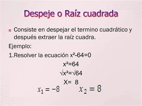 L Factorización de las ecuaciones de segundo grado incompletas mixtas