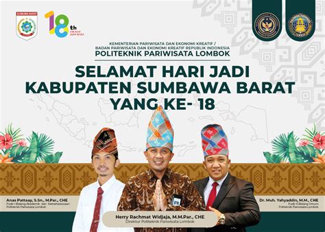 Selamat Hari Jadi Kabupaten Sumbawa Barat Ke Politeknik Pariwisata