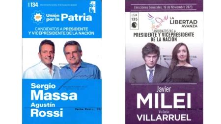 As Son Las Boletas Oficiales De Sergio Massa Y Javier Milei Chequeado