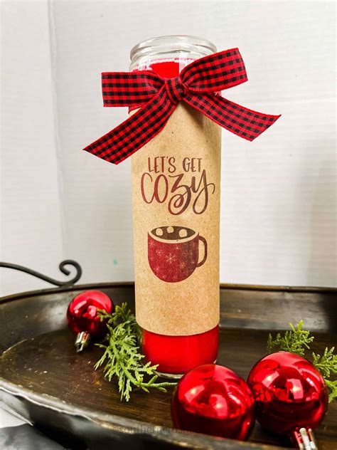 Dollar Tree Pillar Candles DIY With FREE Christmas Printables