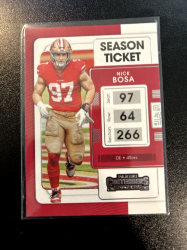 Panini Contenders Nick Bosa For Sale Online Ebay