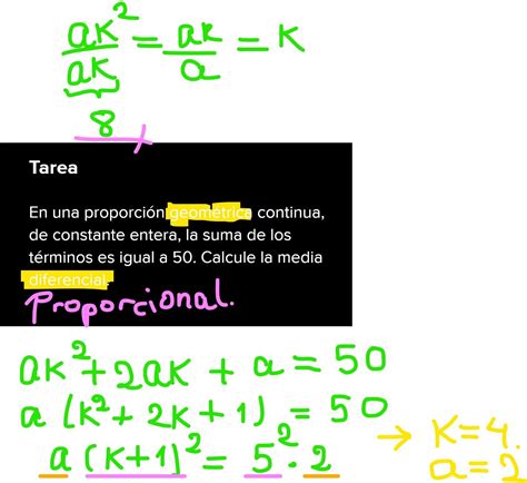 En Una Proporci N Geom Trica Continua De Constante Entera La Suma De