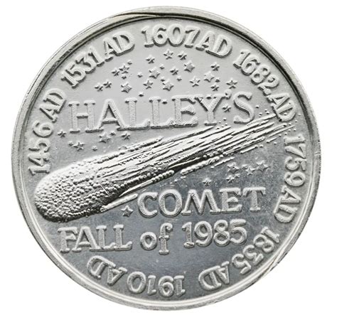 1656 1742 Edmund Halley 1oz 999 Silver Halley S Comet CV Coins