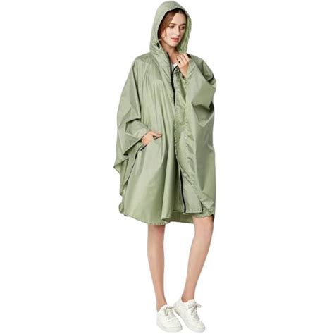 Poncho Pluie Velo Uni Vert Foulard Poncho