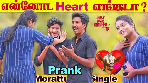 நடு ரோட்டில் கதற கதற Love Proposal Prank 😂 Flirting Prank Just For Sirippu Youtube