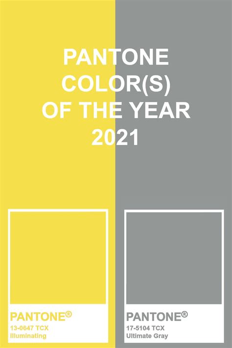 Color Of The Year Illuminating And Ultimate Gray Pantone