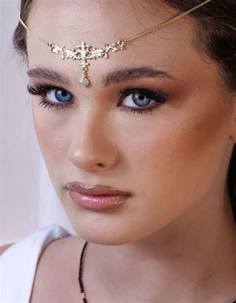 Bridal Forehead Jewelry 18ct Gold Rose Gold Bridal Jewelry Etsy