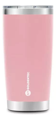 Vaso T Rmico Rosa De Acero Inoxidable De Ml Con Tapa Goldentec