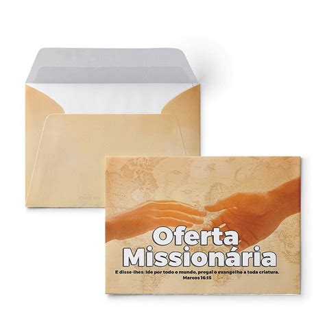 Envelope Colado Oferta Mission Ria Unidades Novo Israel