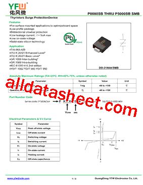 P4000SB Datasheet PDF DONGGUAN YOU FENG WEI ELECTRONICS CO LTD