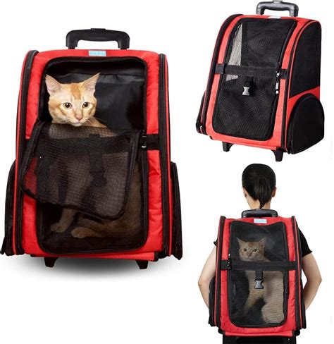 Mala Mochila De Transporte Viagem Pet Rodinha Cães Gatos Amazon