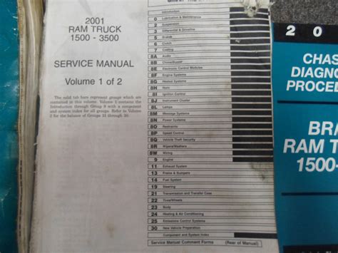 2001 Dodge Ram Truck 1500 2500 3500 Service Shop Repair Manual Set W Diagnostics Ebay