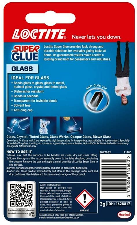 Loctite Glass Bond Adhesive Super Glue Super Clear Water Resistant