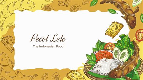 Hand Drawn Pecel Lele The Indonesian Food Background 17166678 Vector ...