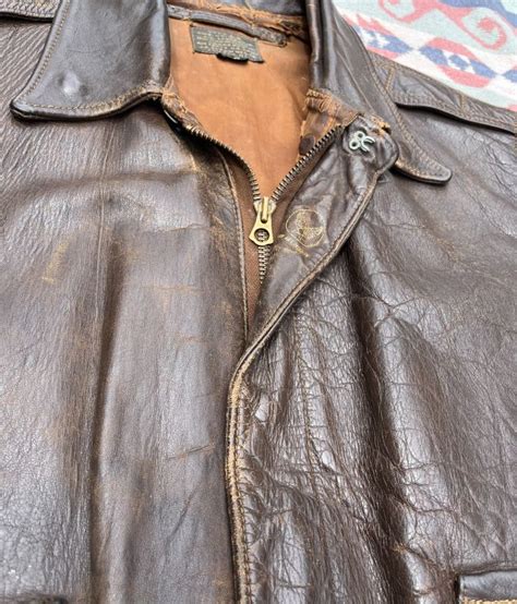 AAF A 2 Leather Jacket JA Dubow 38 AnchoR Vintage