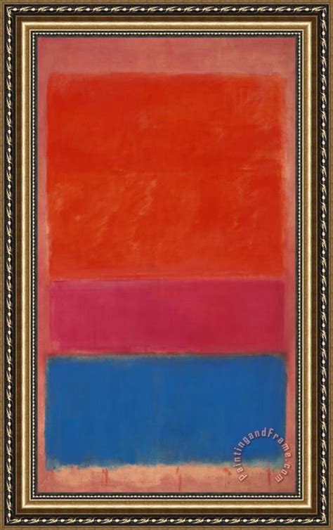 Mark Rothko No 1 Royal Red And Blue 1954 Framed Print For Sale