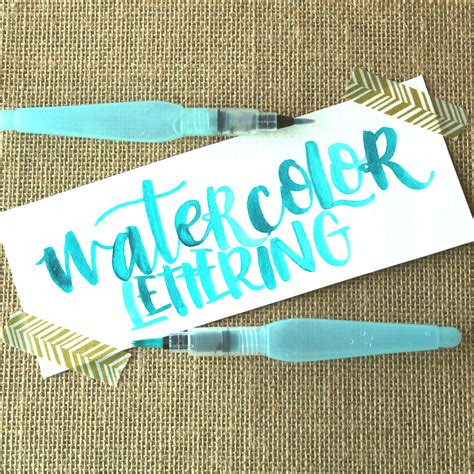 Watercolor Brush Lettering With A Water Brush