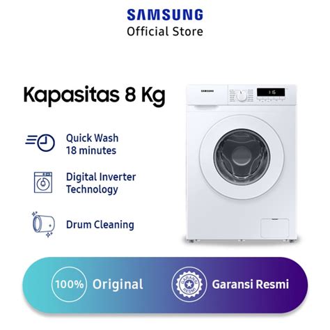 Jual Samsung Mesin Cuci Front Loading Kg Quick Wash Ww T Ww