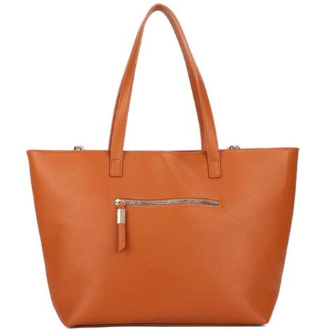 Bolsa Estilo Tote Marca Perry Ellis Color Camello