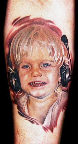 Portrait D Enfant En Tatouage 9 Inkage