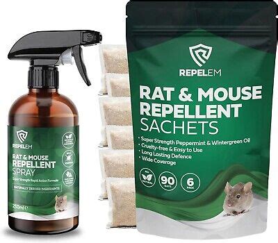 REPELEM Rodent Bundle Mouse Repellent Spray Peppermint Rat Repellent